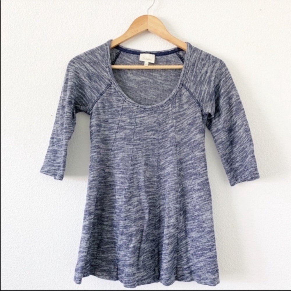 ANTHROPOLOGIE/DELETTA blue top - Picture 3 of 10